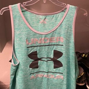 Xl teal under armour tank top